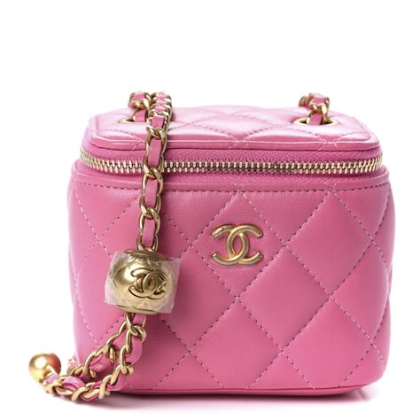 chanel vintage vanity cosmetic case pink